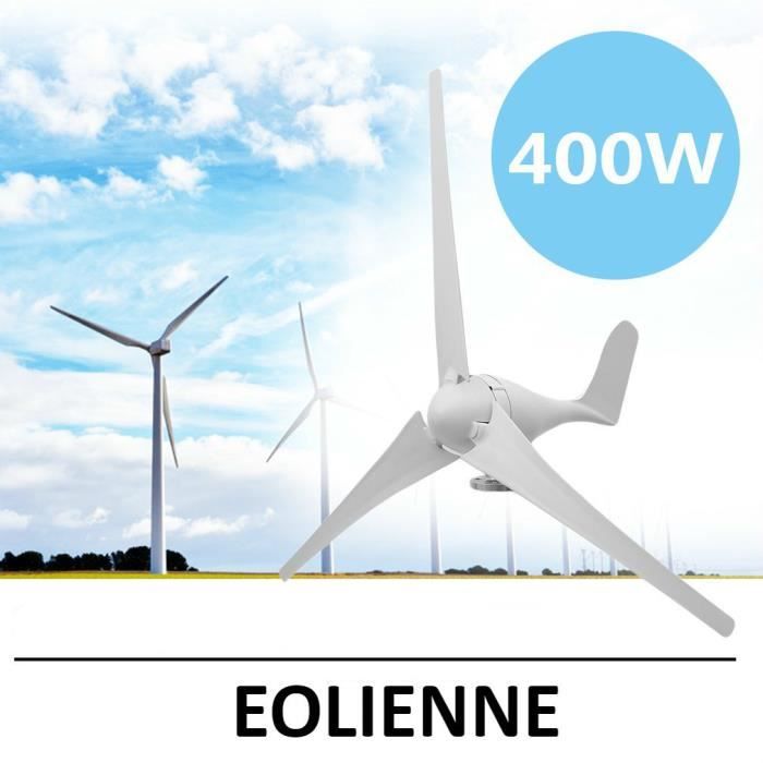 Details about   Wind Turbine Eolienne Générateur de Vent 400W 12V Générateur d'aimant Blanc 
