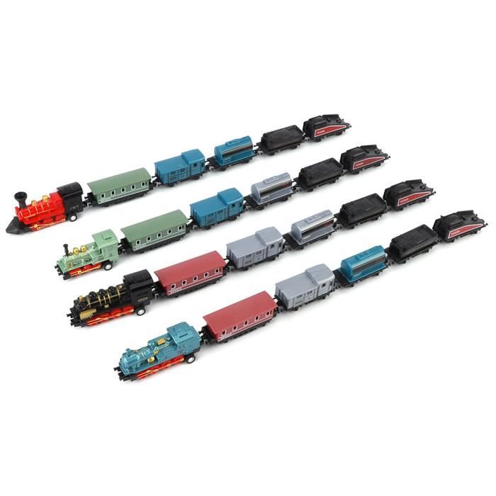 Fydun Ensemble de modèles de trains 4 Ensembles Mini Jouets de Trains
