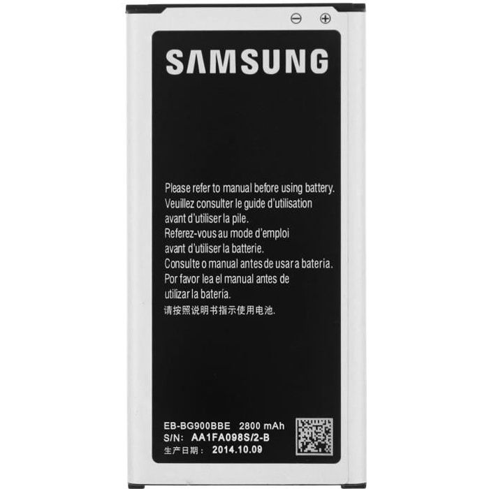 Batterie d'Origine Samsung pour Samsung Galaxy S5 2800mAh EBBG900BBE