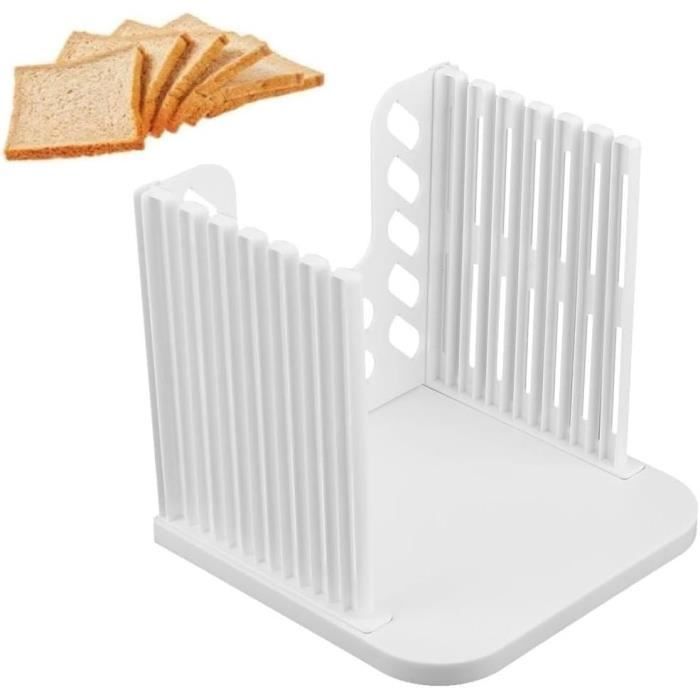 Trancheuse à Pain Multifonction Pliable Réglable - Coupe 4 Épaisseurs Sécurité Et Rapidité Pour Pain Sandwich Grille-Pain