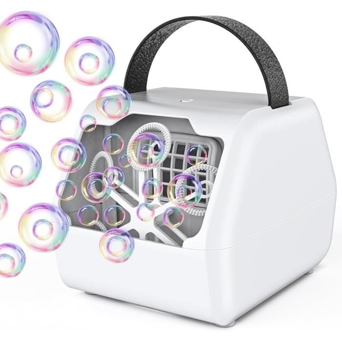 PANACARE Machine à Bulles Automatique 13 Trous – LED Feux D'artifice Et Musique – Rechargeable USB – Cadeau Anniversaire