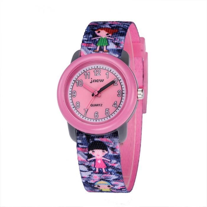 Montre Enfant OFFCUP à Quartz - Bracelet Silicone 3D Dessin Animé - Pour Filles 3-11 Ans - Fluorescente