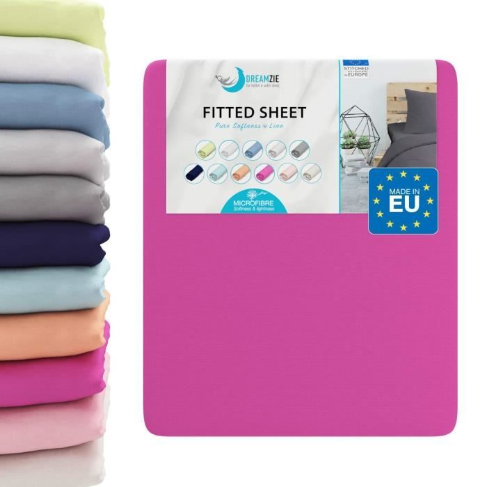 Drap Housse Microfibre 100 Polyester 130 X 190 Cm Rouge Fus Draps Housse Matelas Epais 4 Coins Elastiques Housse De Lit Achat Vente Drap Housse Cdiscount