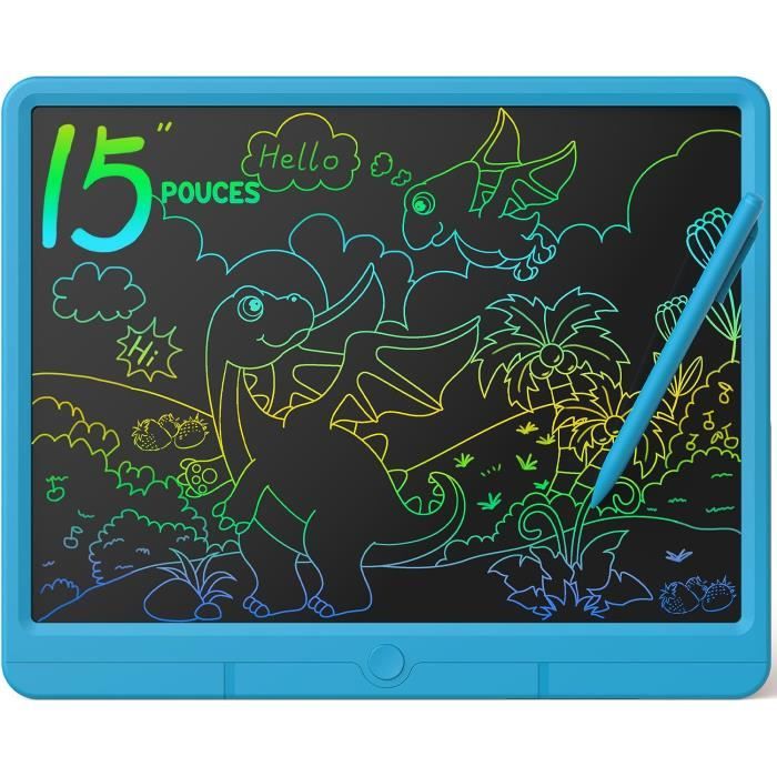 GIGART Tablette Dessin Enfant 15 Pouce, Tableau D'écriture LCD Colorée,  Tablette Magique pour Enfants 3+ Ans Filles GarçOns RentréE Scolaire