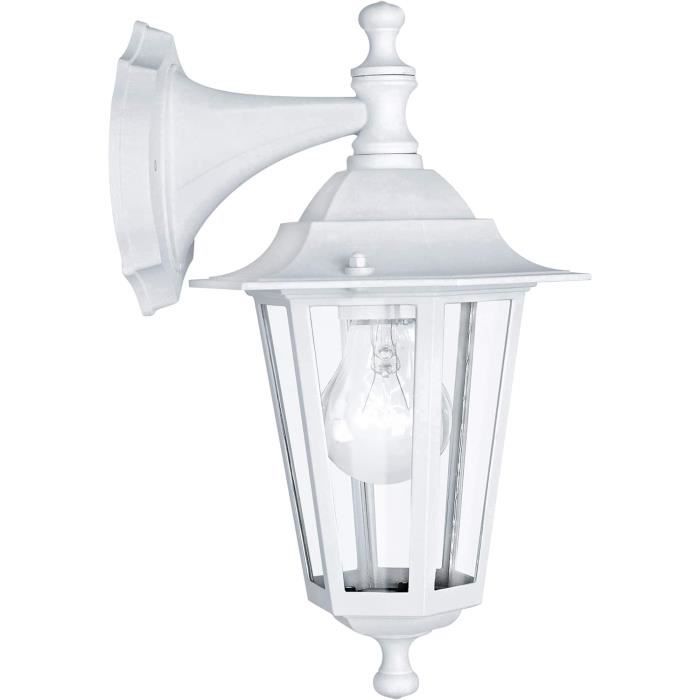 Lampe Extérieure Eglo LATERNA 4 - Borne Jardin Fonte Aluminium - IP44, Culot E27 - Noir