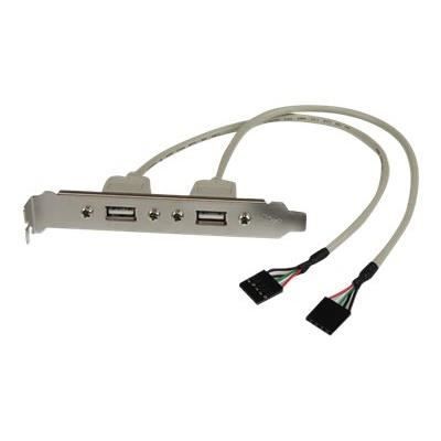 Adaptateur USB 2.0 IDC vers plaque à 2 ports USB A - Câble adaptateur USB 2.0 interne 5 broches vers 2 ports USB A - USBPLATE