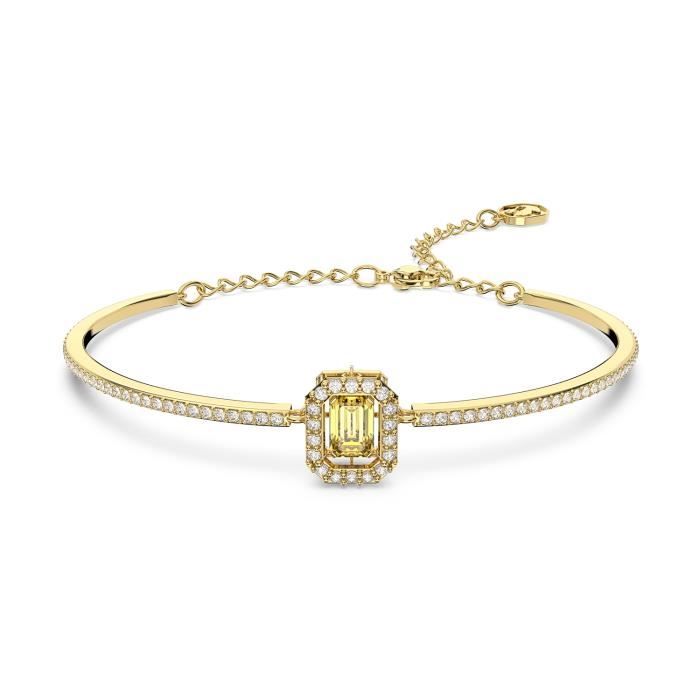 Bracelet Jonc Doré Imposant - Bijou Femme Or Jaune Ajouré - Neuf Sans Emballage