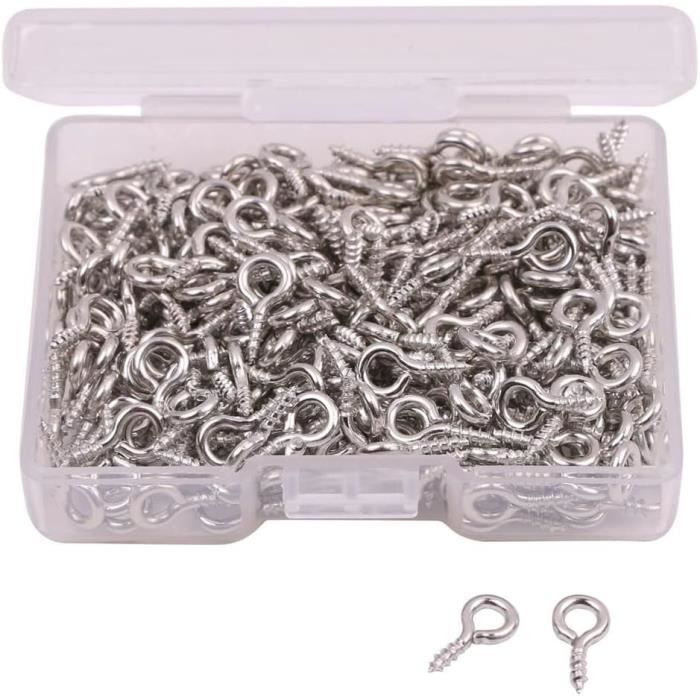 1.3 Pouces Vis Œil Crochets Auto-écoutes Vis Visser Cintre Anneau Crochets Noir 30pcs