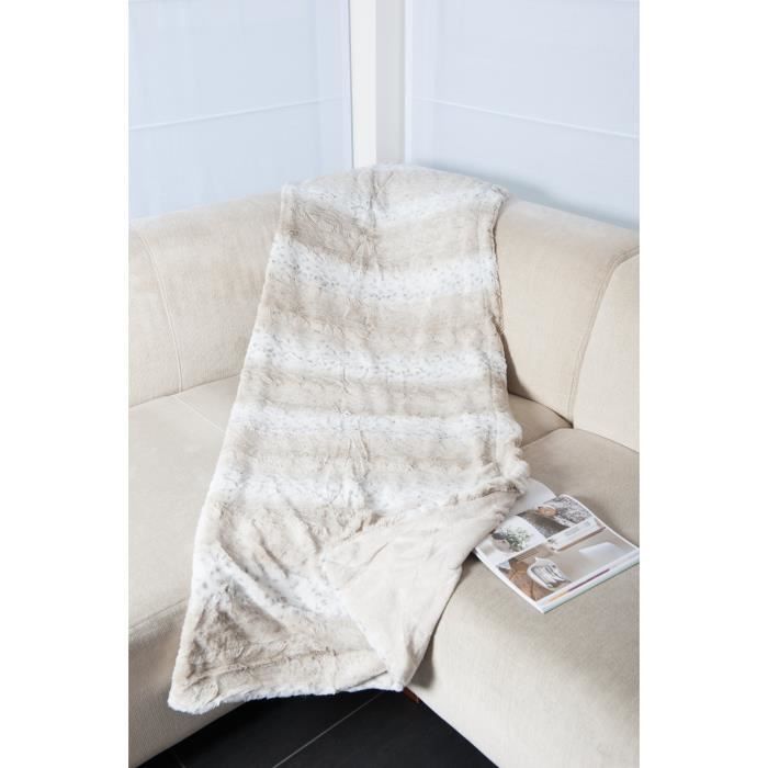 Couverture Microfibre Fausse Fourrure 220x240 Cm Tigre Blanc Achat Vente Couverture Plaid Cdiscount