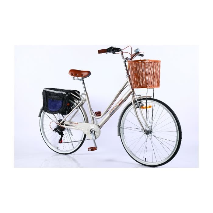 Velobecane Honfleur Velo de ville Nacre Cdiscount Sport