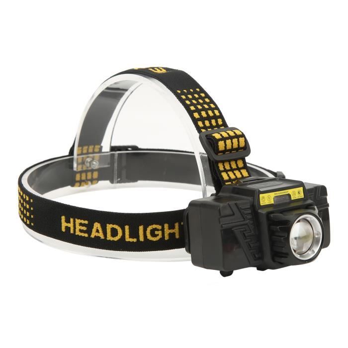 HERCHR Lampe Frontale LED, Ampoule XHP50 Type C, Rechargeable, Zoom Télescopique, Phare Lumineux, Camping, Randonnée, Lampe Frontale pour Camping en Plein Air, Course à Pied