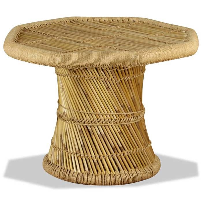 Table basse en bambou octogonale 60 x 60 x 45 cm - VIDAXL - Elégance - Chic - Aspect bois