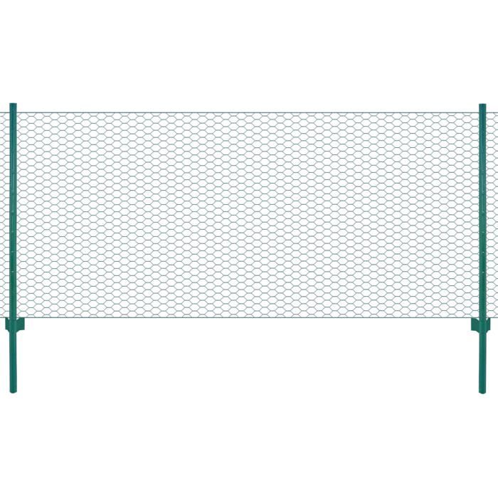vidaXL Clôture Grillage Métallique 0.5x25
