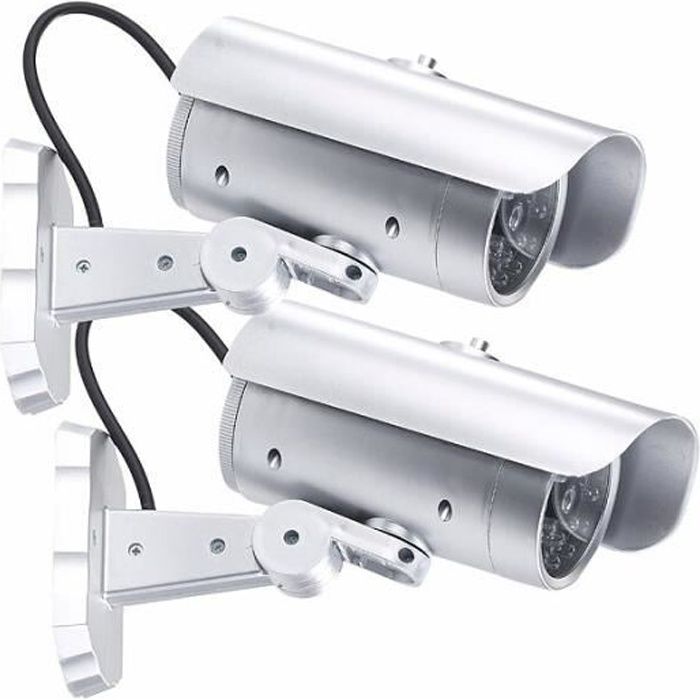2 caméras de surveillance factices avec détecteur PIR et signal LED — free download