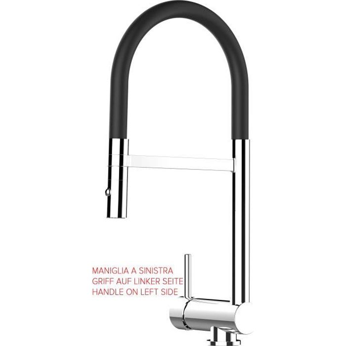 Mitigeur Evier Robinet Cuisine Bec Pivotant 360 Et Rabattable A 6