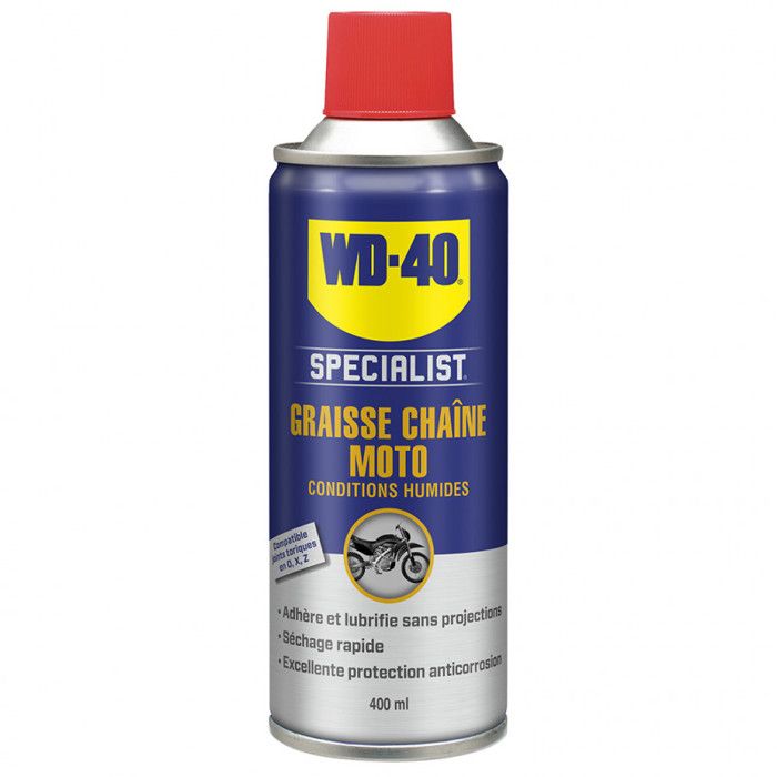 WD-40 - Graisse De Chaîne Moto Conditions Humides 400Ml