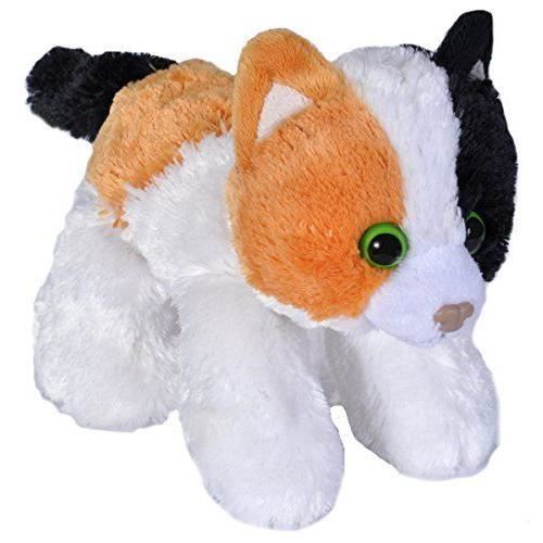 Wild Republic Peluche Chat Hug'ems 18 Cm – Noir, Tout Doux Et Fait Main – Compagnon Câlin Pour Enfants