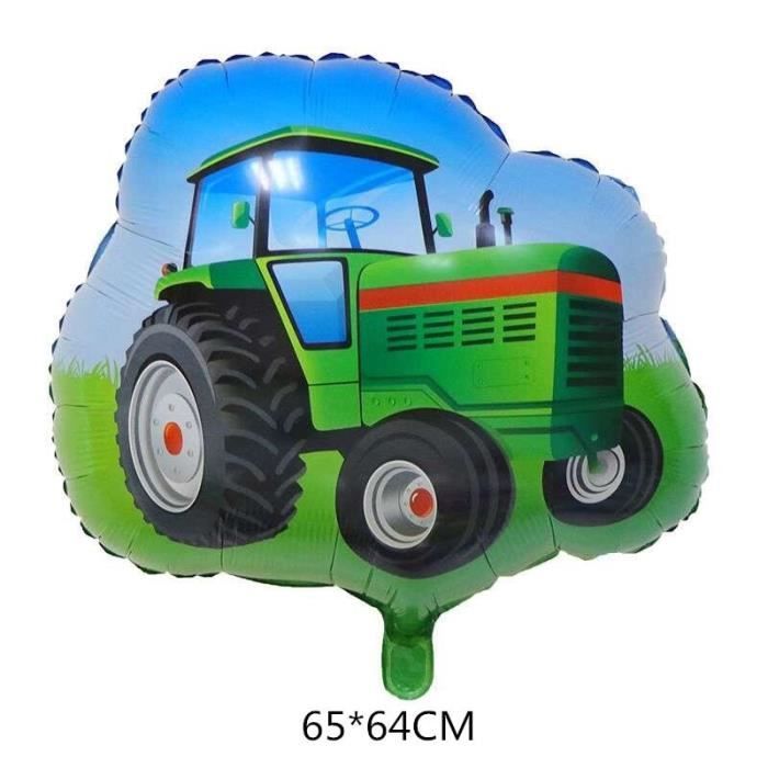 1pc Tractor Balloon Ballons Banniere Joyeux Anniversaire Theme Vert Ferme 1 Ensemble Decoration De Fete D Anniversaire Avec Tract Cdiscount Maison