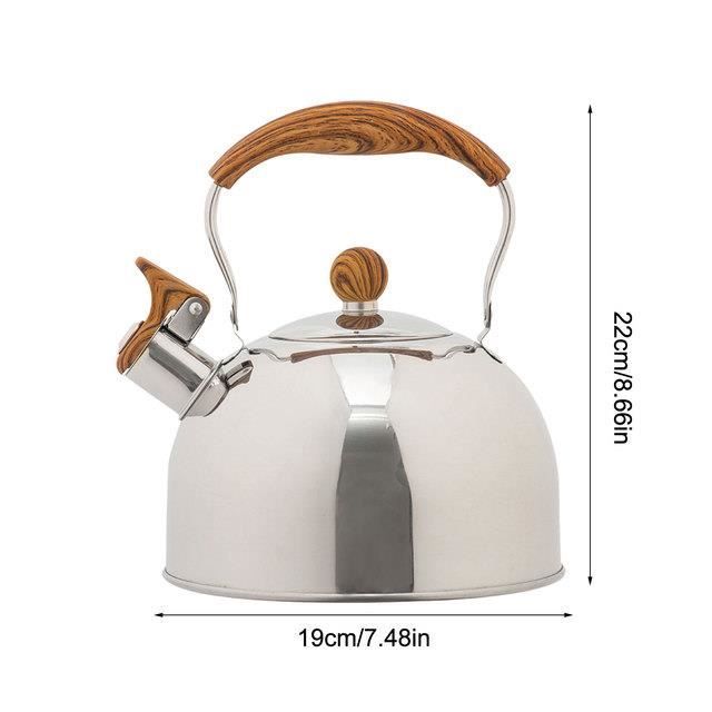 Théière/bouilloire En Acier Inoxydable 304 - 1.2L, Induction Compatible, Poignée Anti-chaleur