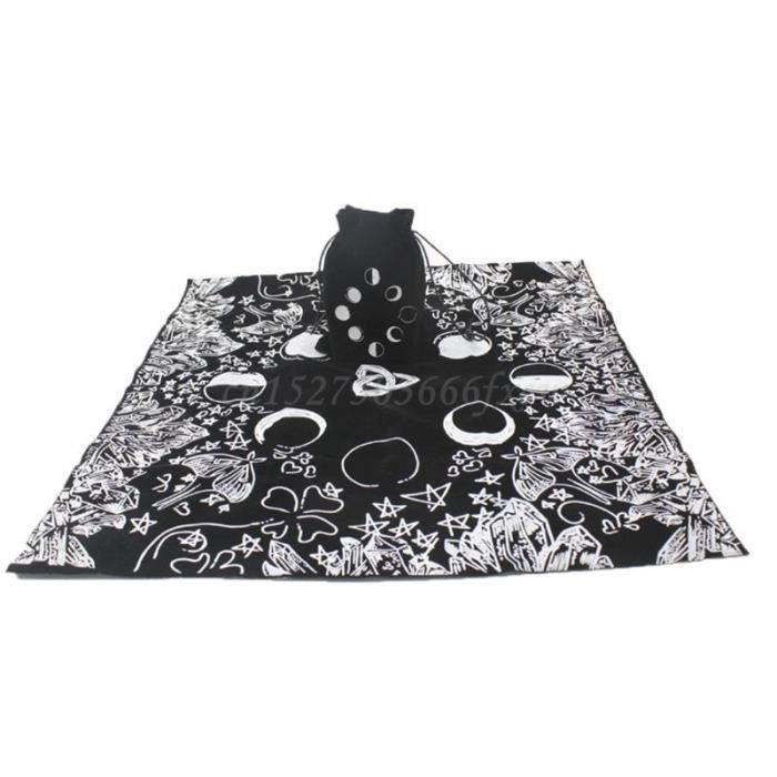 Tapis de tirage de cartes oracle - Lune - 40 x 60 cm- Tarot