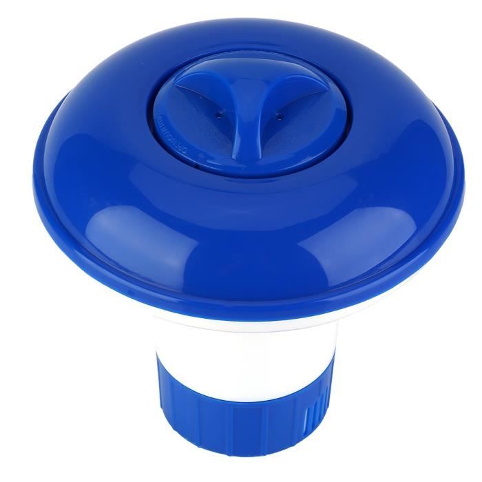 Com-four Lot De 2 Flotteurs Doseurs Pour Piscine – Distributeur Pastilles Chlore/Brome Réglable Ø 12,7 Cm – Eau Claire Et Propre Tout L’Été