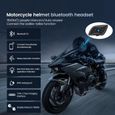 Intercom Moto Bluetooth - Kit Casque Moto Interphone Sans Fil - 1500m Etanche IP65 - Contrôler des Appels-1