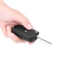 Qiilu coque de clé à 2 boutons Étui à télécommande pliable à 2 boutons pour clé de voiture pour Vauxhall Opel Astra Insignia-1