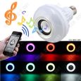 TD® Ampoule Haut parleur enceinte E27 bluetooth connectée intelligente coloré LED contrôle éclairage maison changement couleur-1