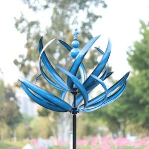 Grand Moulin à Vent Multicolore En Métal – 160 Cm, Jardin Extérieur Décoratif Et Animé