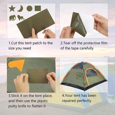 Lot De 10 Patchs De Réparation En Nylon, Nylon Imperméables