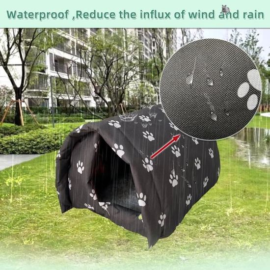 Niche Extérieure Pour Chat – Imperméable, Résistante Aux Intempéries – Taille S/M – Pour Jardin, Terrasse