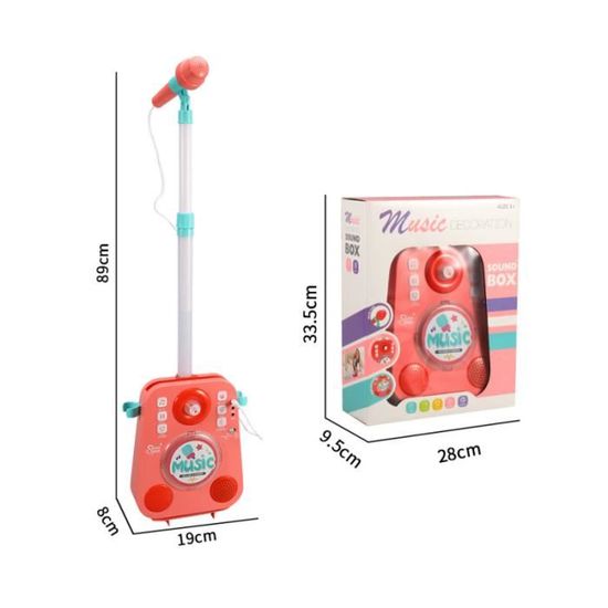 Machine de Karaoké pour Enfants, Haut-Parleur Portable avec Ensemble de Microphone, Changement de Voix Amusant, Jouets de Karaoké Cadeaux pour Enfants et Adultes Fête à la Maison Anniversaire