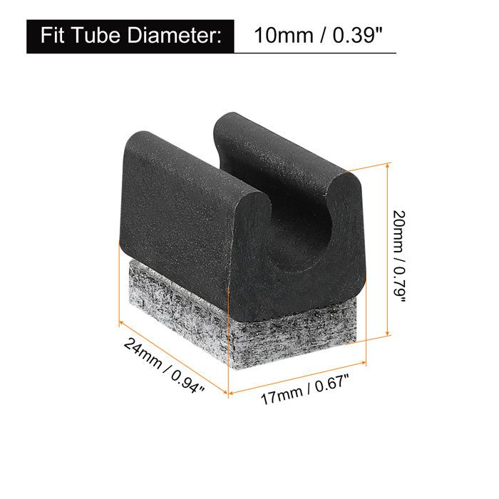 Embout Enveloppant En Caoutchouc Pour Tube Rond - 3 &agrave; 60 Mm
