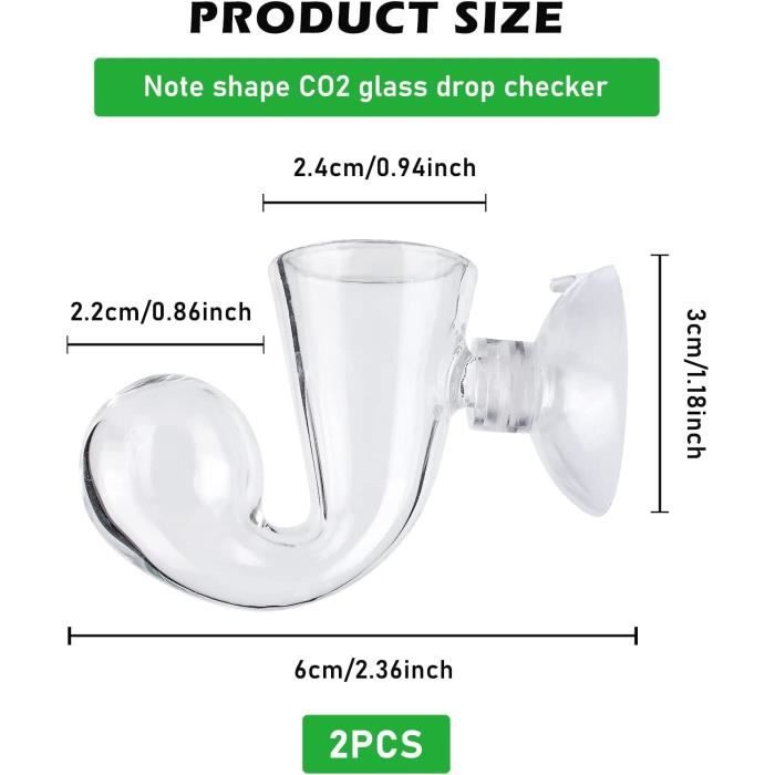 Senzeal Co2 Drop Checker Glass Aquarium Monitor Indicador De | Frete grátis
