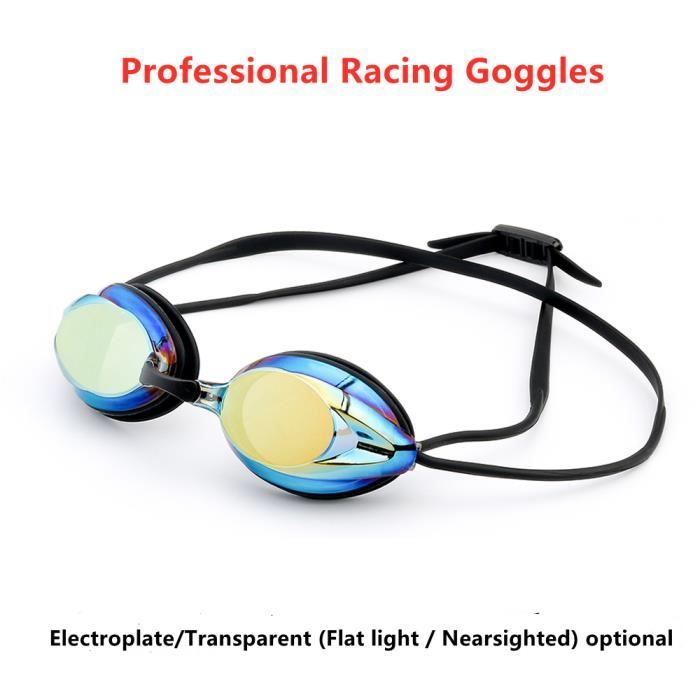 Myope 6.0 Lunettes de natation pour course professionnelle unisexe placage electrolytique verres transpare Cdiscount Sport
