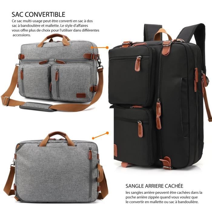 Sac à Dos Convertible GOLF SUPAGS Pour Femme | 15.6" Ordinateur Portable | Sac Voyage Décontracté | Nylon Imperméable