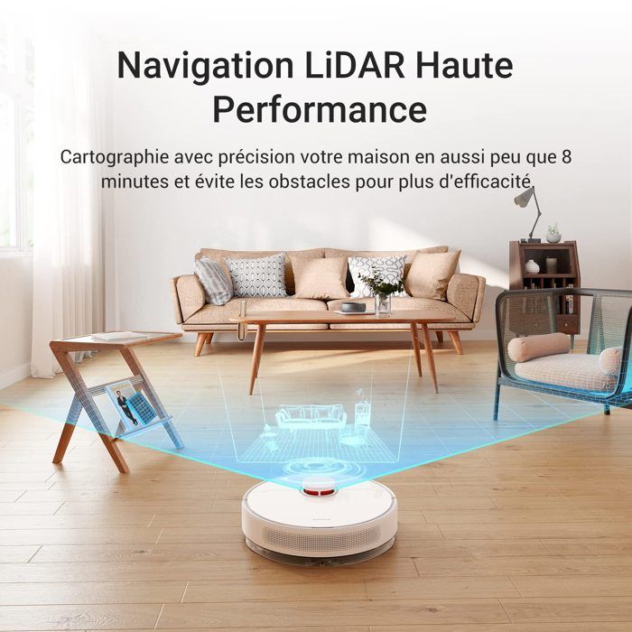 Aspirateur robot Laveur Dreame D10 Plus - DREAME - Blanc - 4000Pa