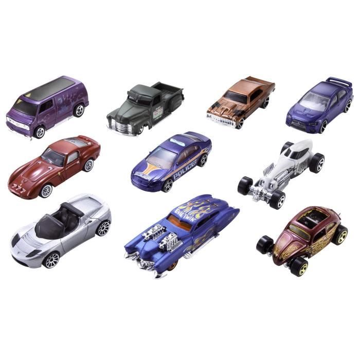 Hot Wheels Coffret De 10 Vehicules Coffret Petites Voitures 3 ans et 54886 Cdiscount Jeux Jouets