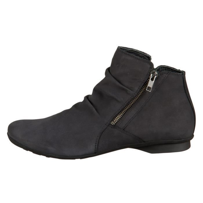 Chaussures Femme THINK 3000080000 Graphite Cuir Lacets Hauteur Moyenne