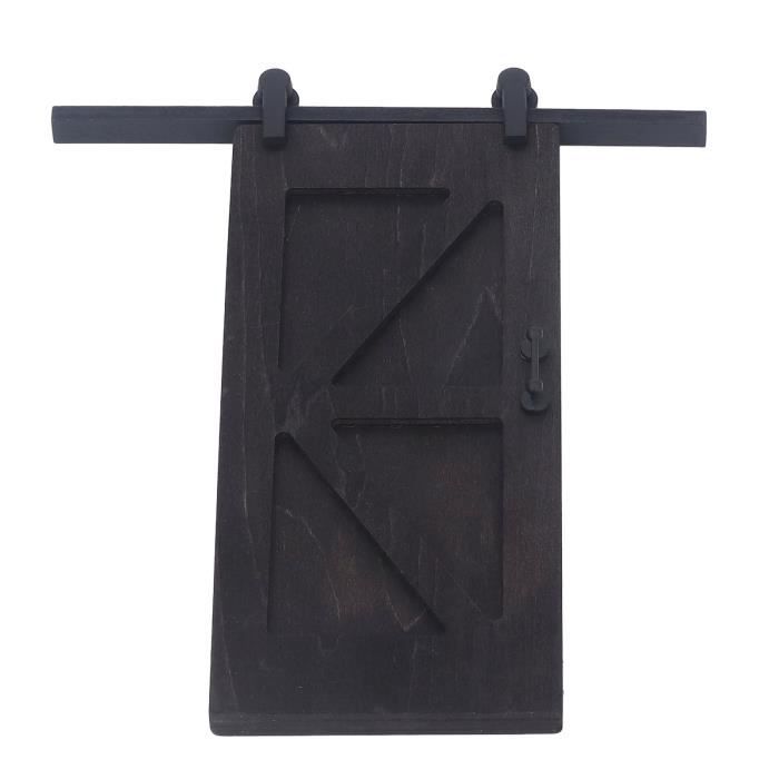 Set De 2 Portes Coulissantes Miniature Pour Maison De Poupée 1:12 – En Bouleau, 19x8 Cm, Avec Tiges De Poussée