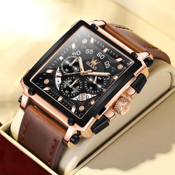 Montre clearance cadran rectangulaire