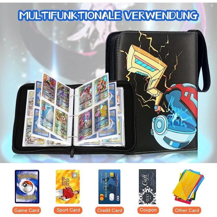 Classeur Carte De Collection, Album De Cartes à Collectionner, Pochette Carte à 4 Pochettes 400 Cartes Classeur Classeur Zippe Pour Rangement De Cartes Album Porte Cartes Rose