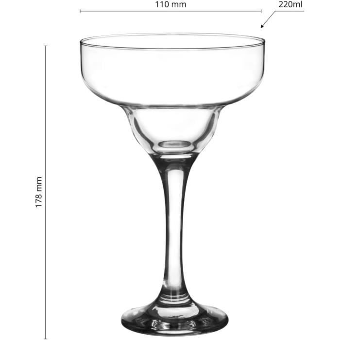 Glasmark KROSNO 1992 Verres à Cocktail Ensemble De Verres 6 Pièces Résistant Au Lave Vaisselle