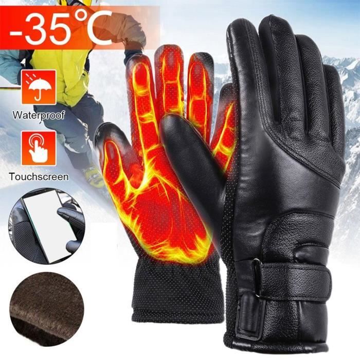 Gants Chauffants USB - Chauffage Rapide 3 Secondes - 3 Niveaux De Chaleur - Batterie 2000mAh - Type-C