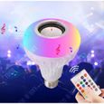TD® Ampoule Haut parleur enceinte E27 bluetooth connectée intelligente coloré LED contrôle éclairage maison changement couleur-2