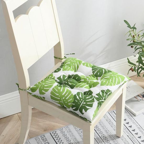 Galettes De Chaise Carrées 40x40/45x45/50x50 Cm - Tissu Polyester - Dos Antidérapant - Lavable Machine