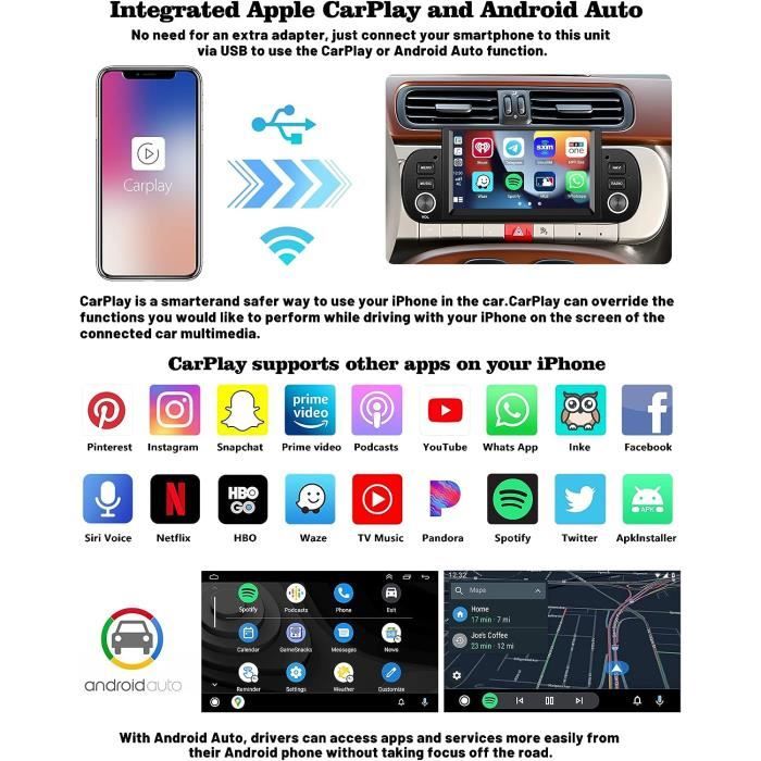 2+32GB] Hikity 6,2 Android 12 Autoradio pour Fiat Panda 2013 2014 2015  2016 2017 2018 2019 2020 avec Apple Carplay-Android [1303] - Cdiscount Auto