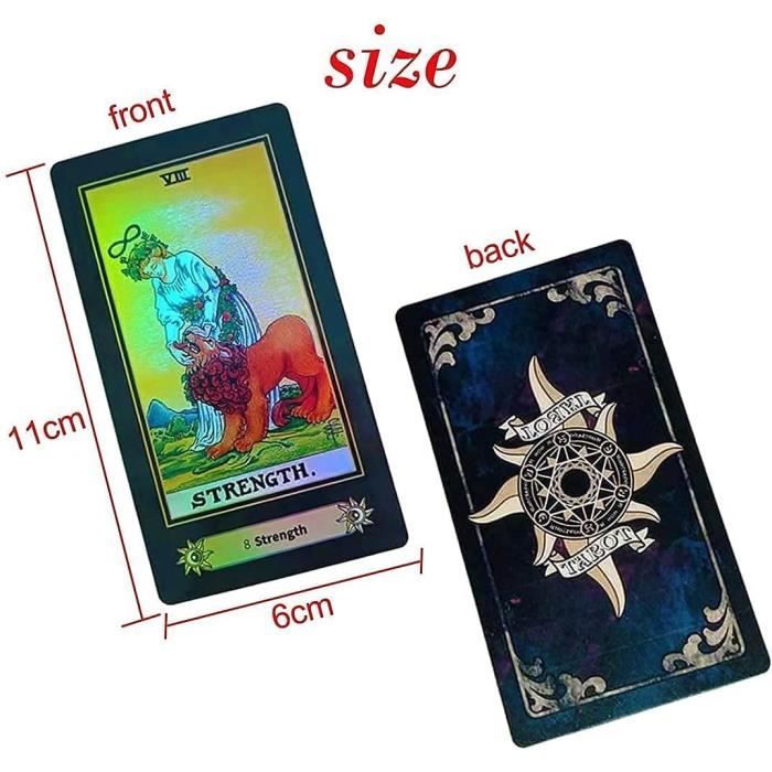Jeu De Cartes De Tarot 54 Lames – Cartomancie, Méditation, Développement Personnel – Format 10,5x6 Cm – Cadeau Spirituel