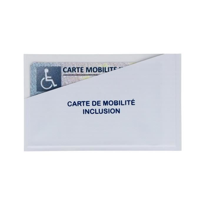 Support adhésif pour carte MOBILITE INCLUSION made in France étui  stationnement