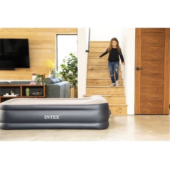 Lit d'appoint gonflable INTEX 2 personnes 150x200 cm Ultra Plush Fiber Tech